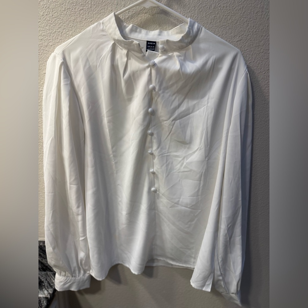 SHEIN Classic White Blouse Large